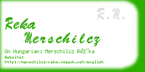 reka merschilcz business card